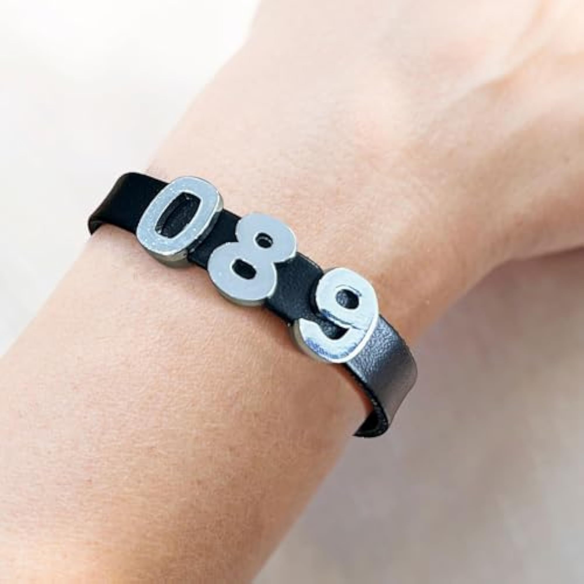 100PCS/lot Number Slide Charms for DIY Jewellery Making